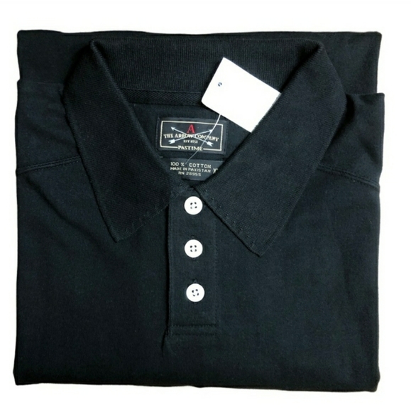 THE ARROW COMPANY Black Cotton Polo Size XL. NWT! - Picture 6 of 6